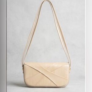 Vintage Bruno Magli Italian Leather Shoulder Bag Made In Italy With Mirror